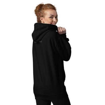 Noir Edge Hoodie - Left Placement product image 4 in Black, size XL, with back view and left placement.