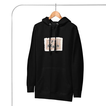 Retry Hoodie - Left Placement by R.A. Apparel, image 1, front view, Black, size S, left placement.