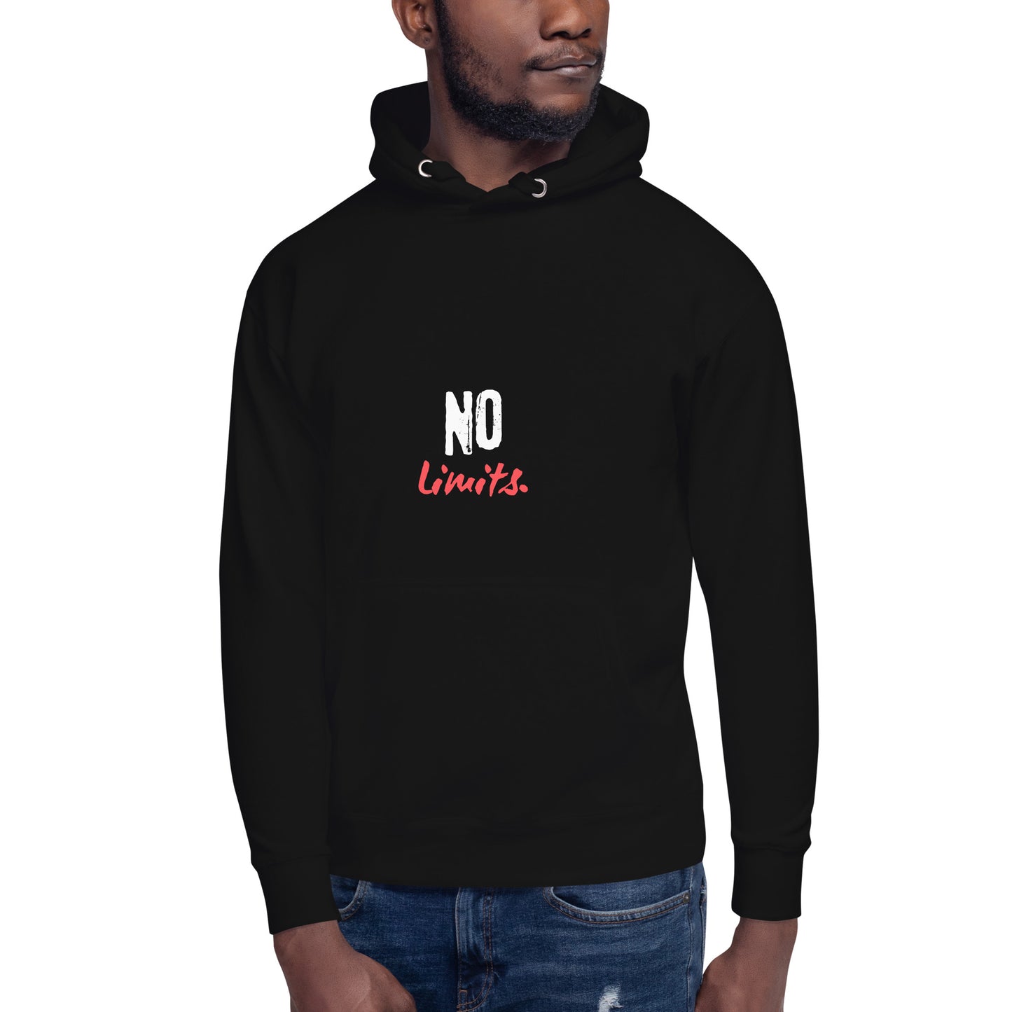 Limitless Hoodie - Left Placement by R.A. Apparel, image 1, front view, Black, size S, left placement.