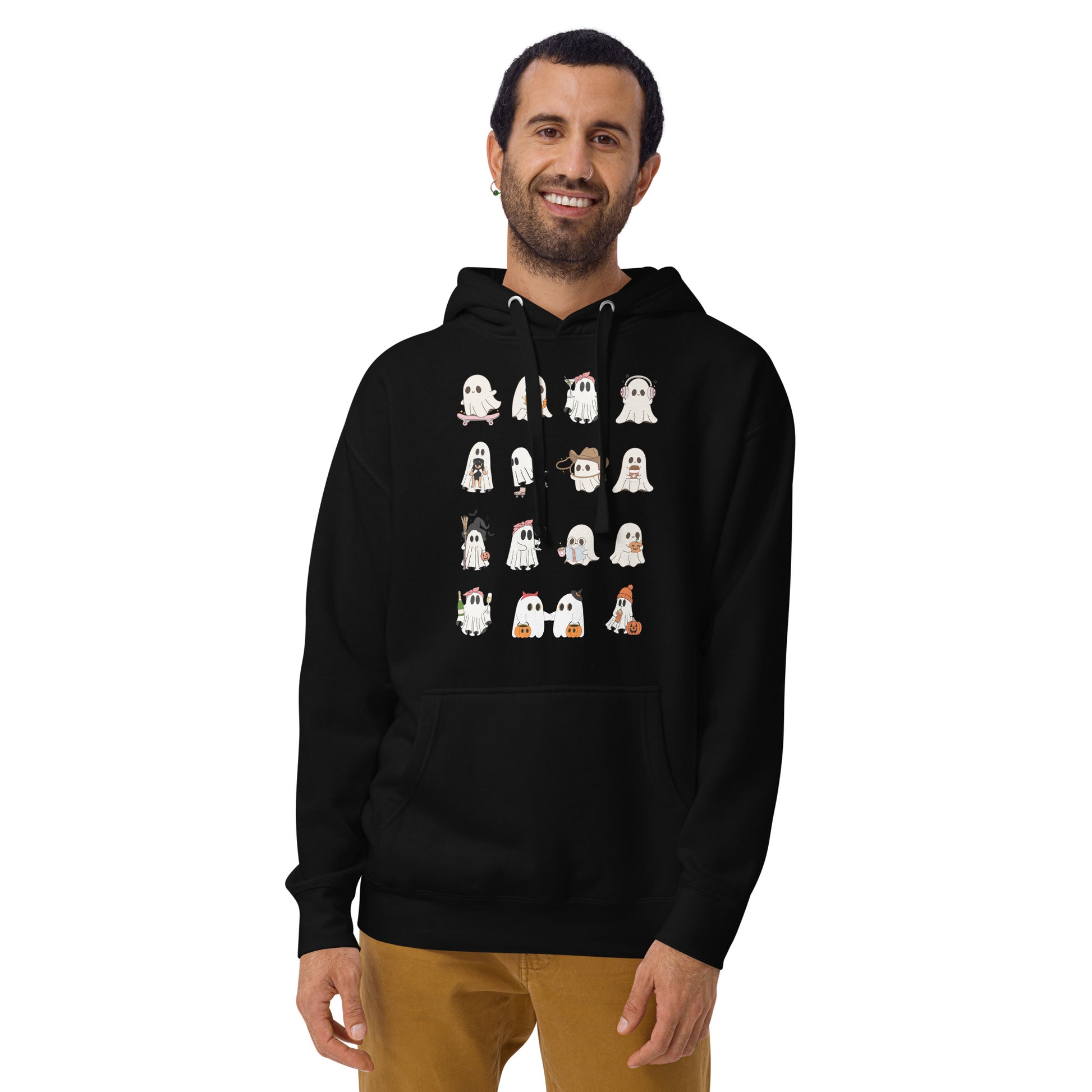 Image 5 of Black Spectral Hoodie - Left Placement, size 2XL, with Ghosts artwork visible in front view.