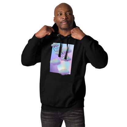 Sprinkle Theory Hoodie - Left Placement by R.A. Apparel, image 3, front view, Black, size L, left placement.
