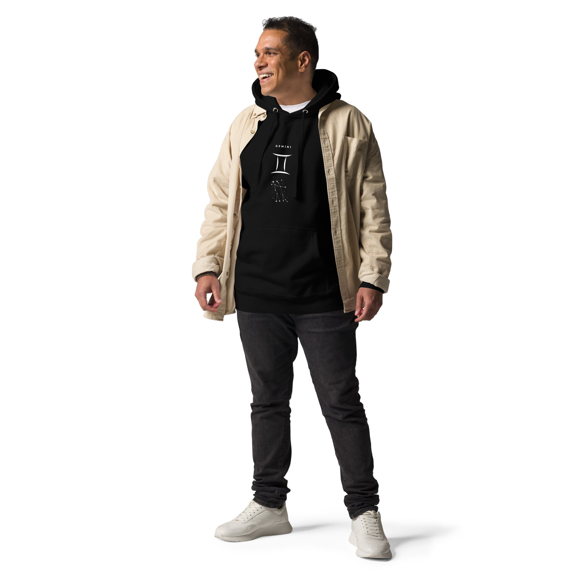 Twin Signal Hoodie - Left Placement by R.A. Apparel, image 1, front view, Black, size S, left placement.