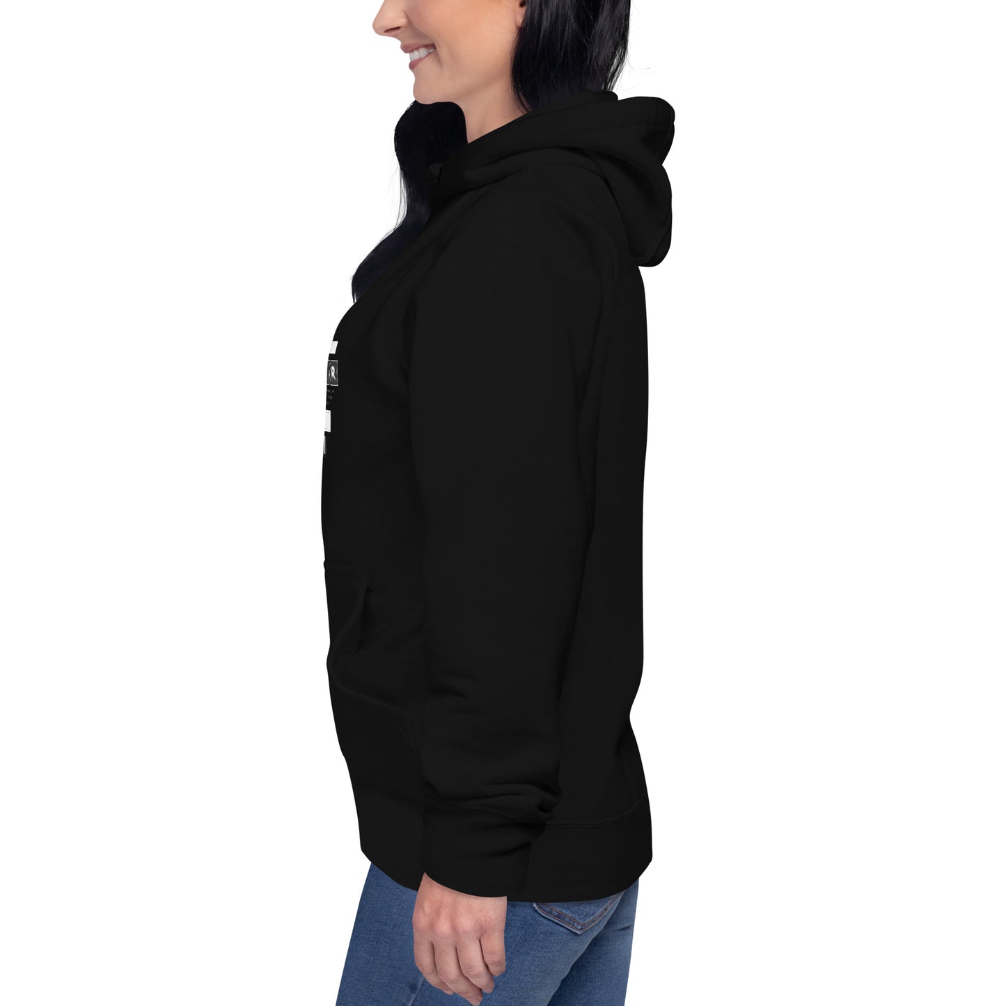 Impact Form Hoodie - Left Placement image 17 in Maroon, size 2XL, showing left-side angle for the Shape Lives design.