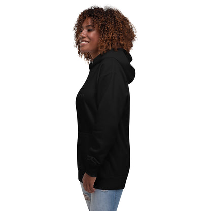 Growthline Hoodie - Left Placement product image 7 in Navy Blazer, size L, with front view, left-side angle and left placement.