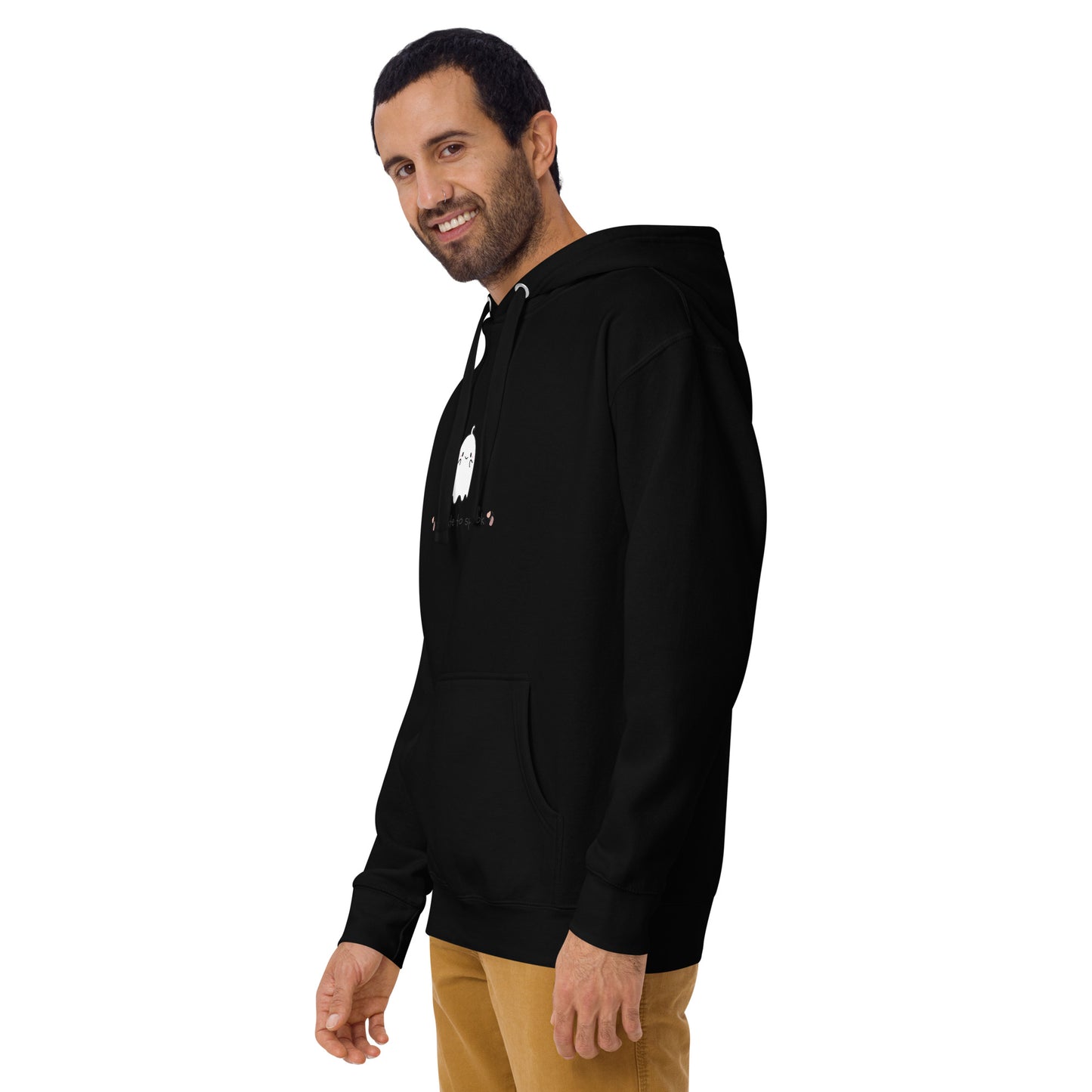 Cute Haunt Hoodie - Left Placement by R.A. Apparel, image 7, front view, left-side angle, Navy Blazer, size S, left placement.
