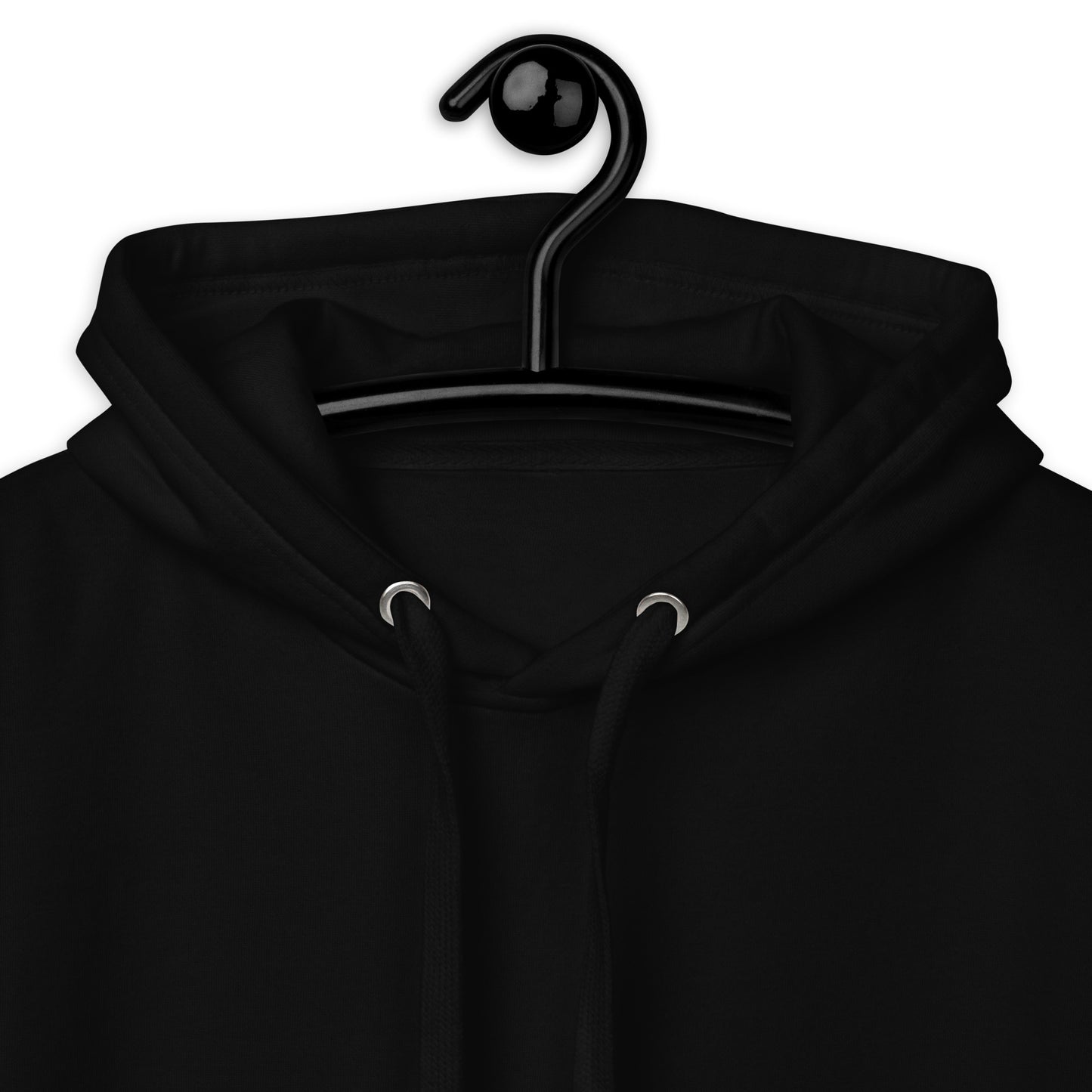 Sweet Minimal Hoodie - Left Placement image 2: Black version, size M with product view of the Simple and Sweet range.