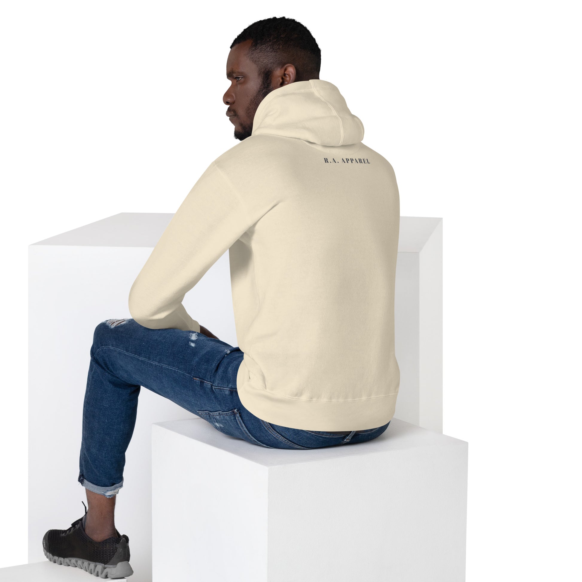 Urban Hoodie - Left Placement product image 28 in Vintage Black, size XL, with back view and left placement.