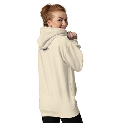 Noir Edge Hoodie - Left Placement image 30 in Vintage Black, size 3XL, showing back view for the Elegant Edge design.