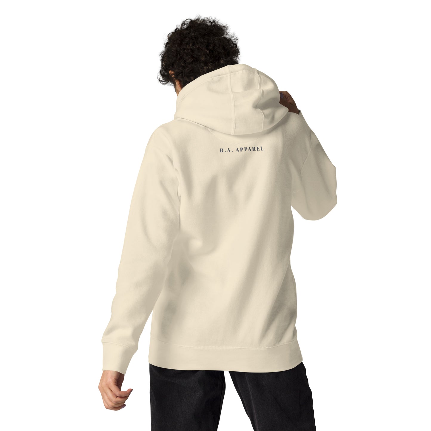 Image 28 of Team Royal Solmane Hoodie - Left Placement, size L, with Leo artwork visible in back view.