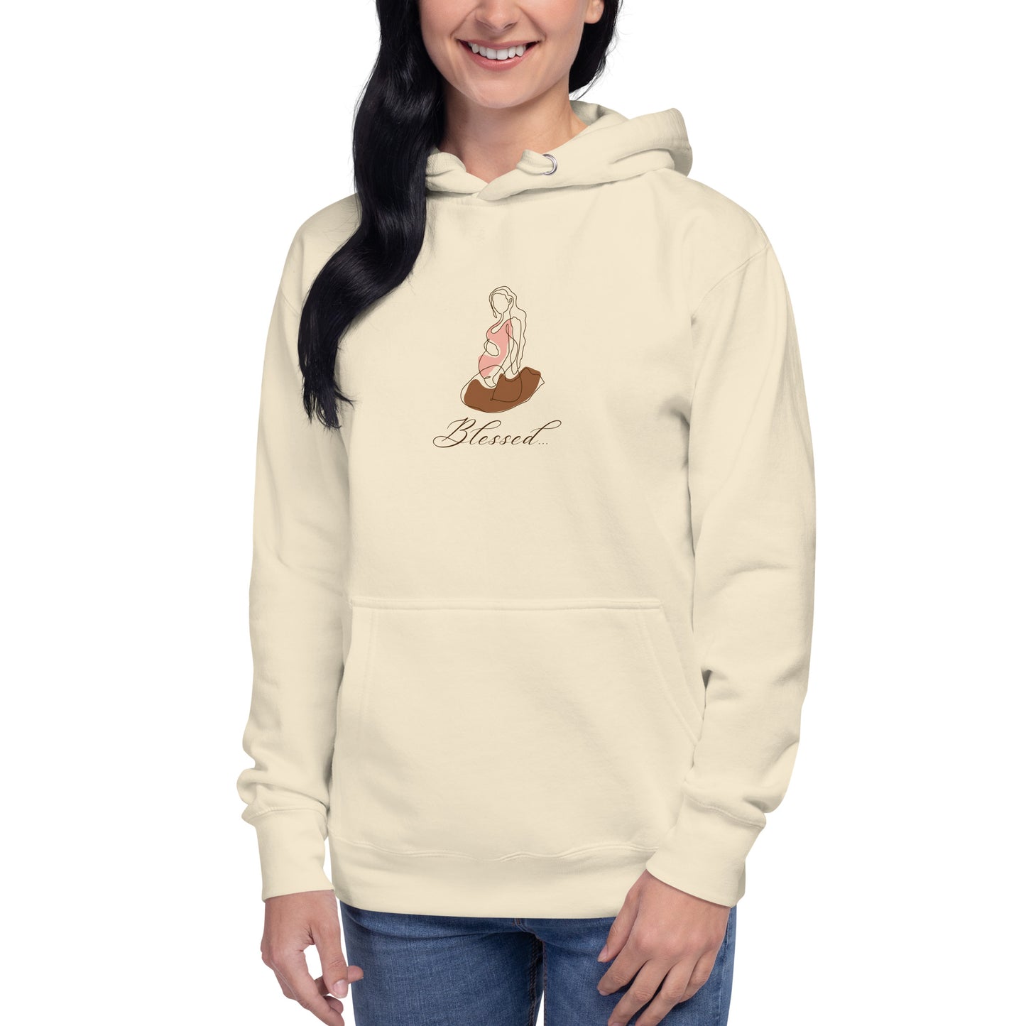 Grace Mark Hoodie - Left Placement by R.A. Apparel, image 43, front view, Forest Green, size S, left placement.