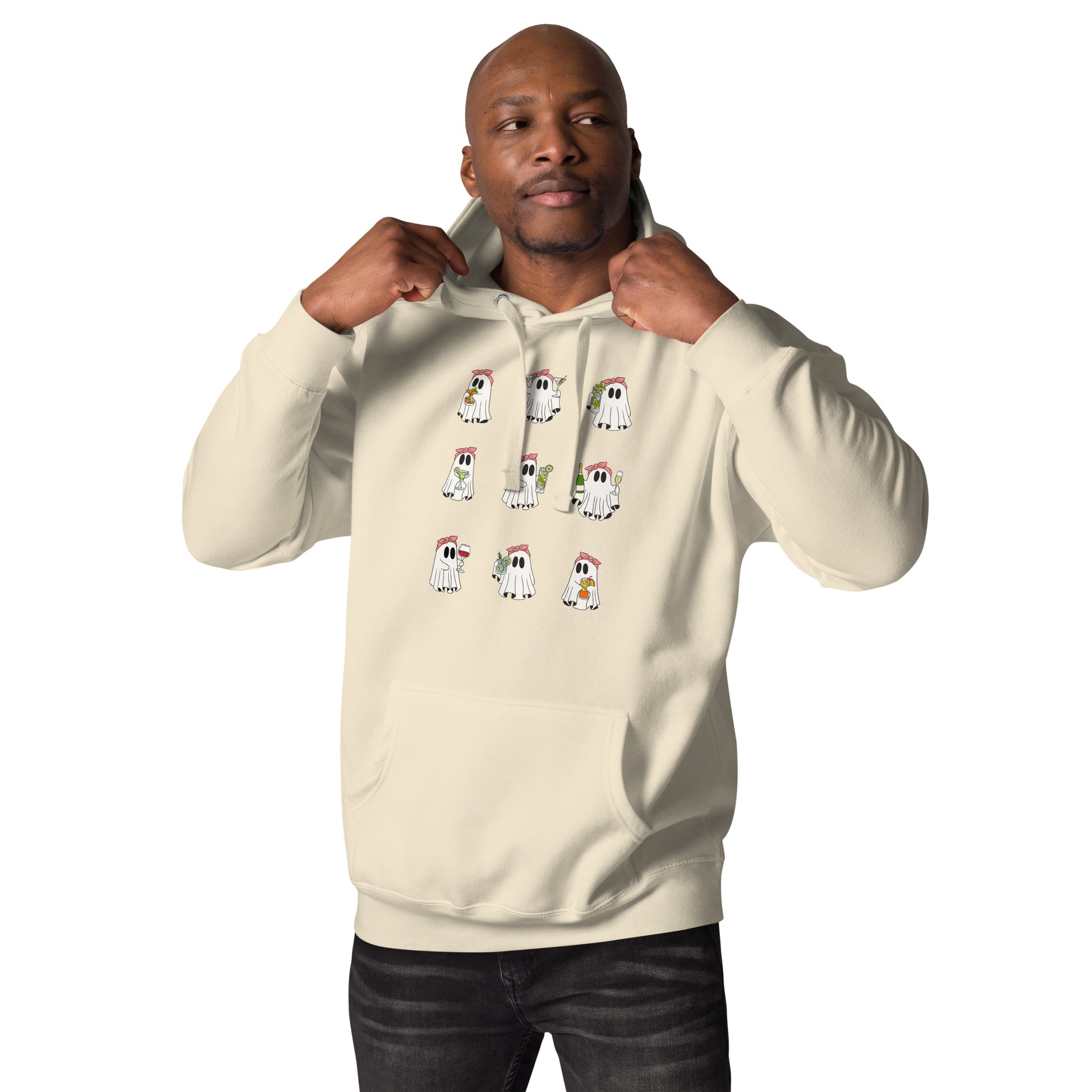 Little Haunts Hoodie - Left Placement image 29 in Forest Green, size S, showing front view for the Ghosties 1 design.