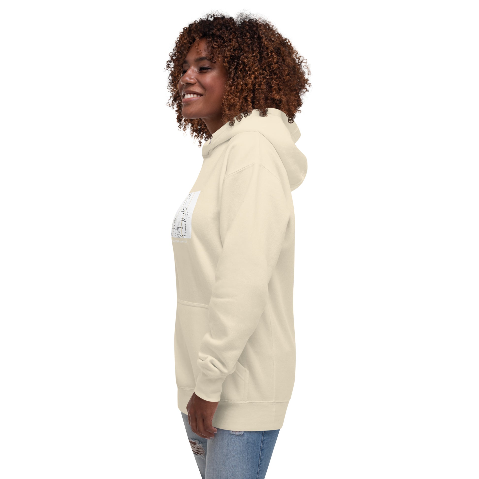 Ever After Hoodie - Left Placement image 59: Dusty Rose version, size 2XL with front view, left-side angle of the Happily Ever After range.