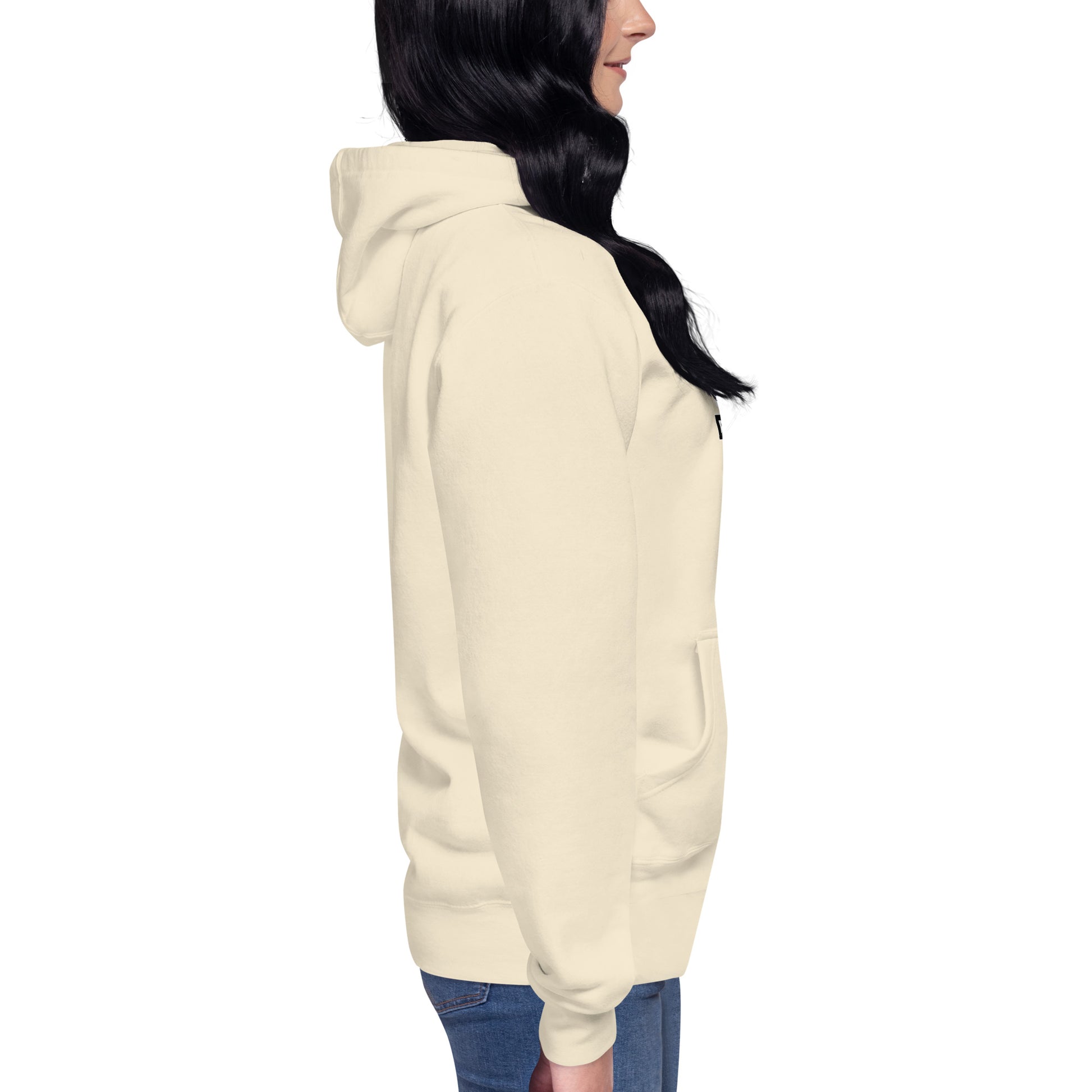 Impact Form Hoodie - Left Placement image 98: selected colour version with right-side angle of the Shape Lives range.