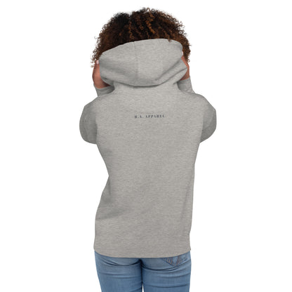 Growthline Hoodie - Left Placement product image 10 in Maroon, size M, with back view and left placement.