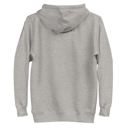 Social Static Hoodie - Left Placement image 4: Black version, size XL with back view of the Social Meter range.