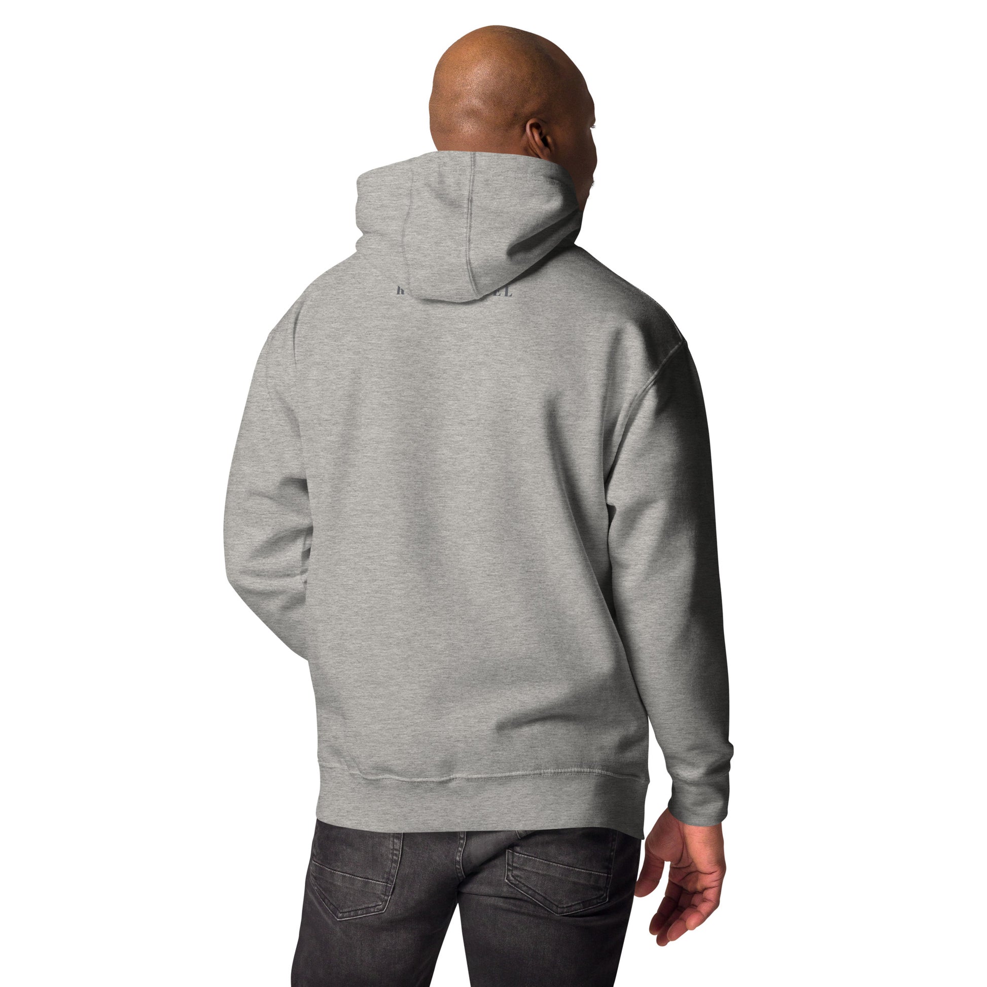 Image 4 of Black Tideborn Hoodie - Left Placement, size XL, with Pisces artwork visible in back view.
