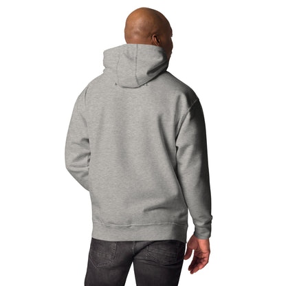 Image 4 of Black Tideborn Hoodie - Left Placement, size XL, with Pisces artwork visible in back view.