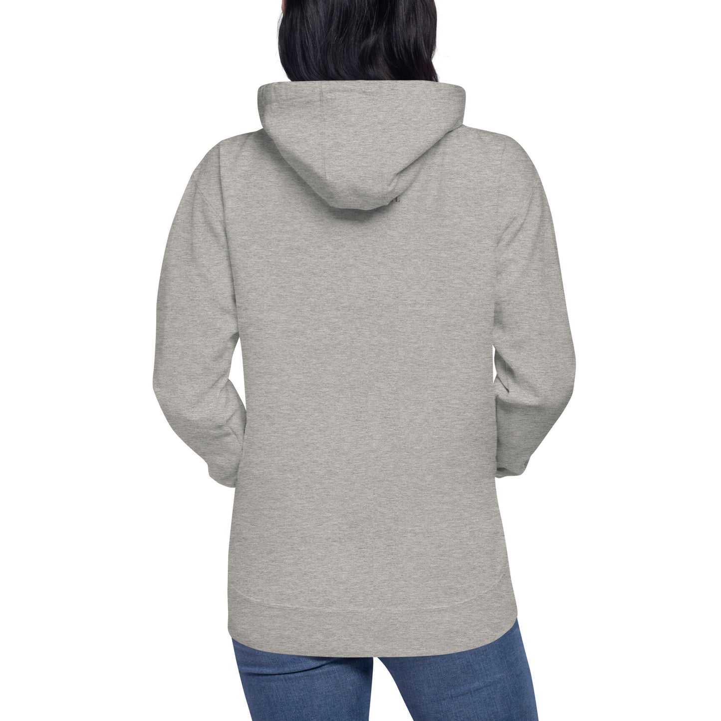 Image 22 of Charcoal Heather Impact Form Hoodie - Left Placement, size XL, with Shape Lives artwork visible in back view.
