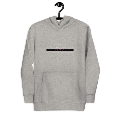 Sweet Minimal Hoodie - Left Placement image 4: Black version, size XL with front view of the Simple and Sweet range.