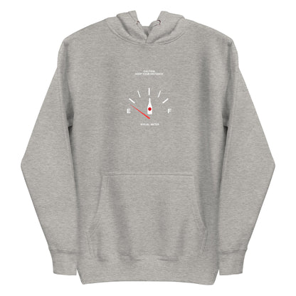 Image 3 of Black Social Static Hoodie - Left Placement, size L, with Social Meter artwork visible in front view.
