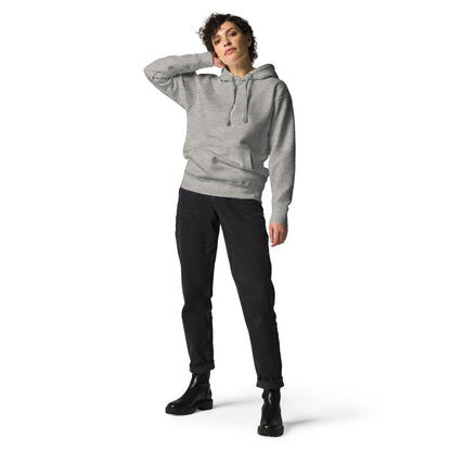 Image 3 of Black Solmane Hoodie - Left Placement, size L, with Leo artwork visible in front view.