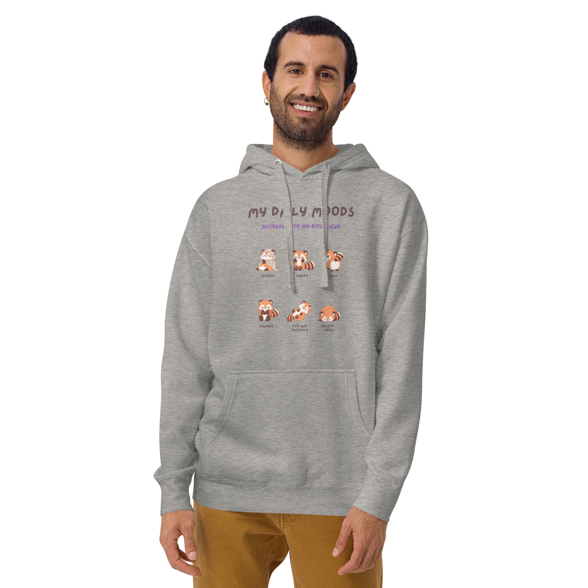 Mood Diary Hoodie - Left Placement product image 9 in Maroon, size S, with front view and left placement.