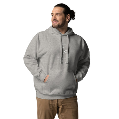 Montaire Hoodie image 46: Team Red version, size S with front view of the Capricorn range.