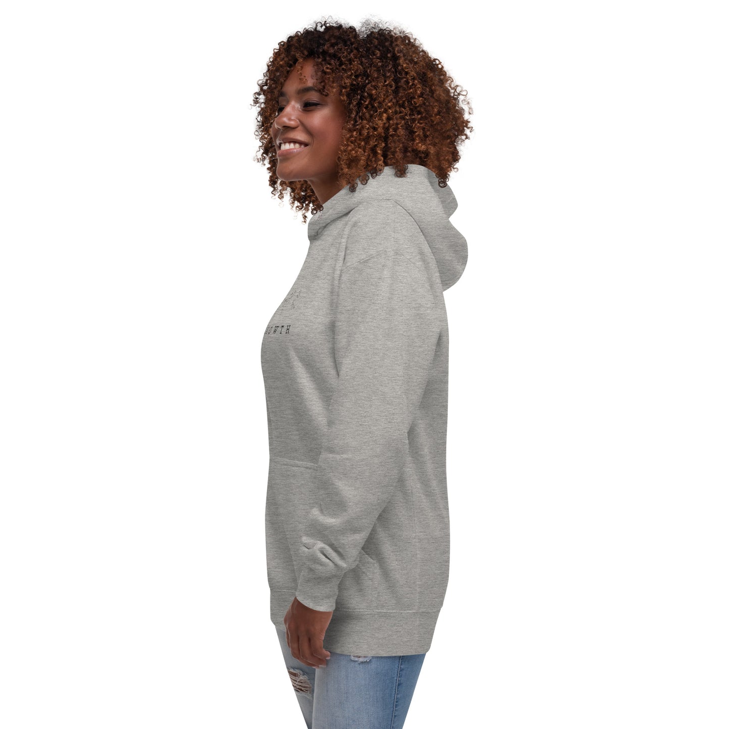 Growthline Hoodie - Left Placement by R.A. Apparel, image 11, front view, left-side angle, Maroon, size L, left placement.