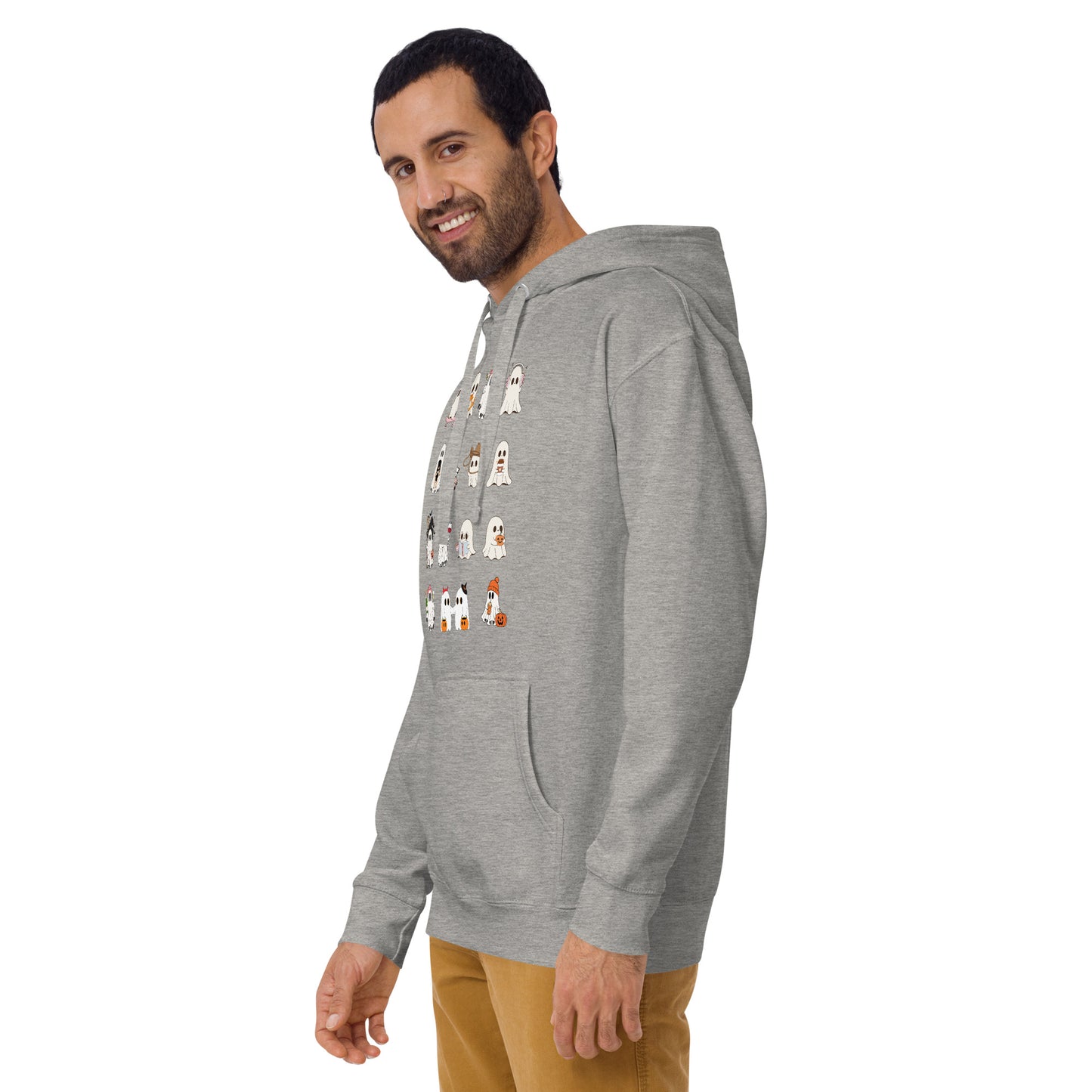 Spectral Hoodie - Left Placement image 11 in Navy Blazer, size 2XL, showing front view, left-side angle for the Ghosts design.