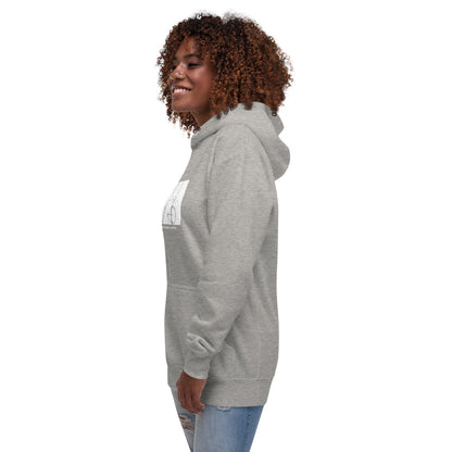 Image 11 of Navy Blazer Ever After Hoodie - Left Placement, size 2XL, with Happily Ever After artwork visible in front view, left-side angle.