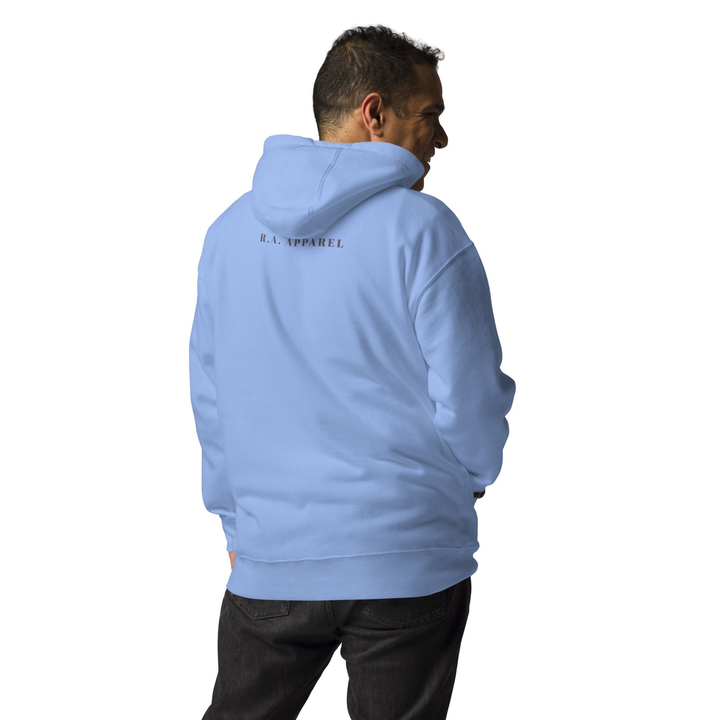 Twin Signal Hoodie - Left Placement image 32 in Forest Green, size XL, showing back view for the Gemini design.