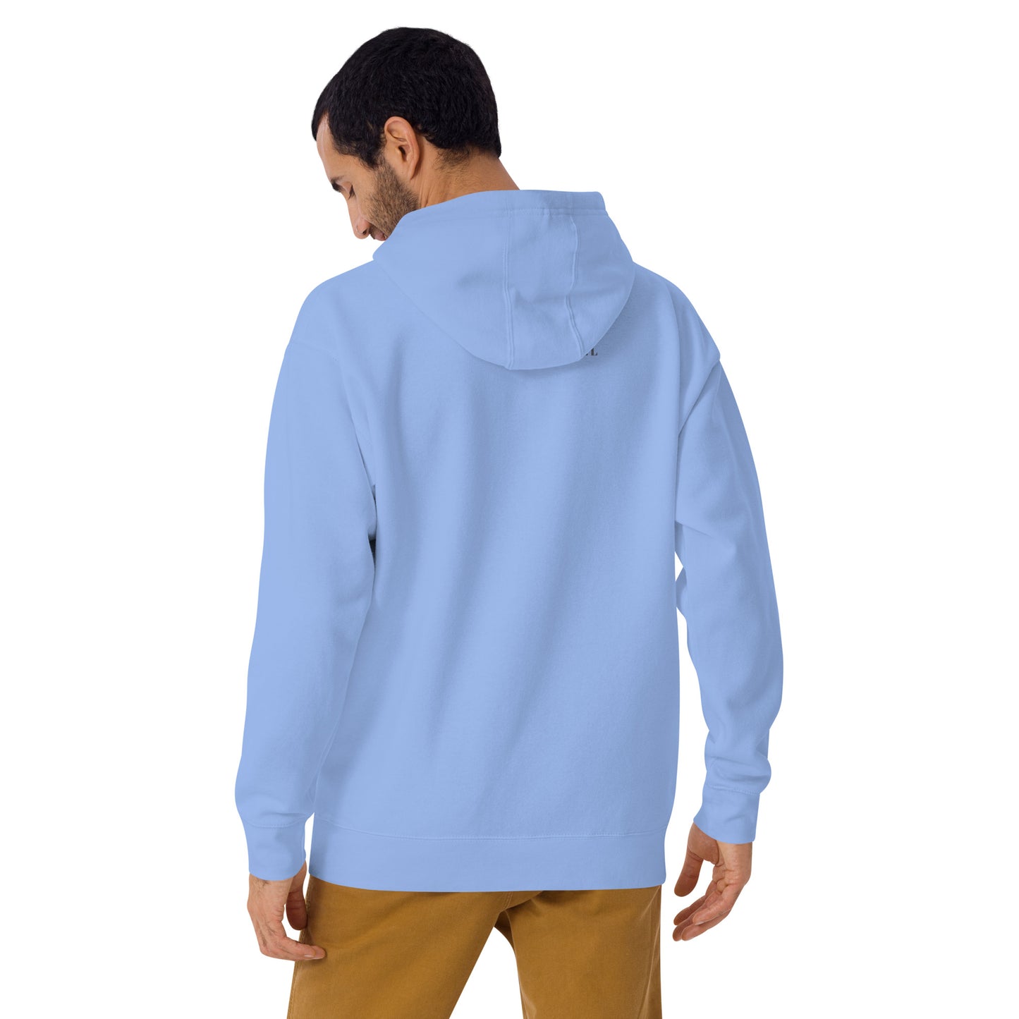 Image 62 of Latte Sabletide Hoodie - Left Placement, size M, with Scorpio artwork visible in back view.