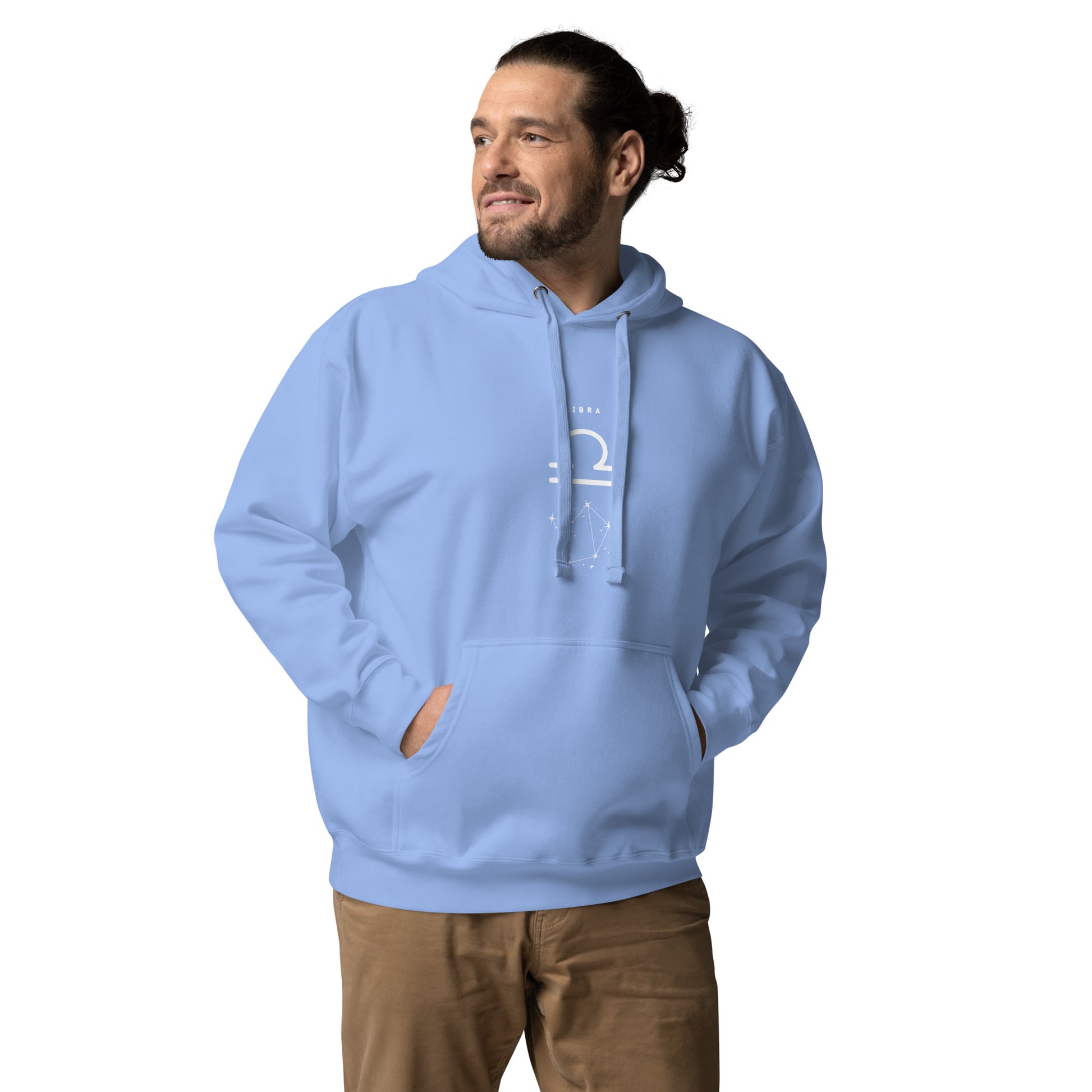 Balance Court Hoodie - Left Placement image 46: Dusty Rose version, size M with front view of the Libra range.