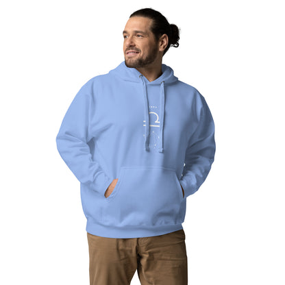 Balance Court Hoodie - Left Placement image 46: Dusty Rose version, size M with front view of the Libra range.