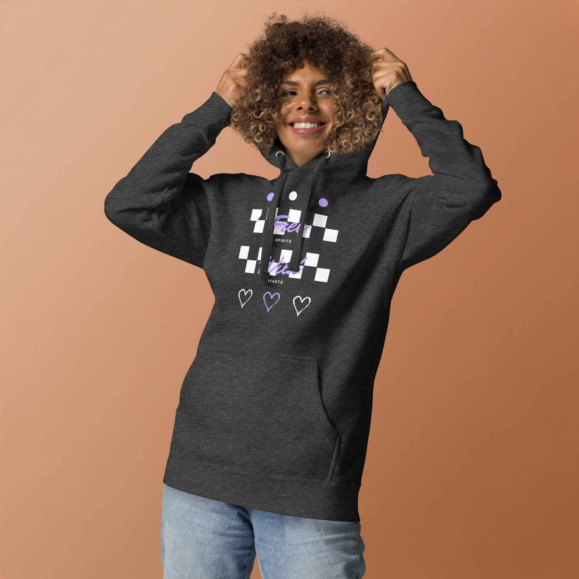 Freeborne Hoodie - Left Placement product image 9 in Maroon, size S, with front view and left placement.