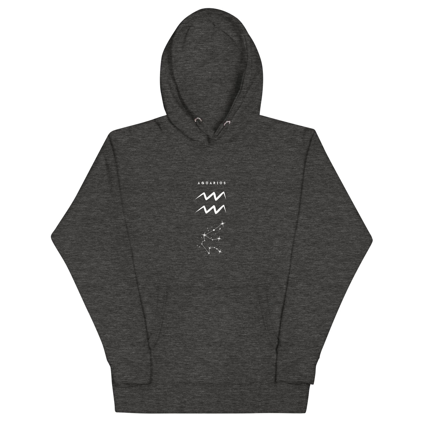 Waterbearer Hoodie - Left Placement image 4 in Black, size XL, showing front view for the Aquarius design.