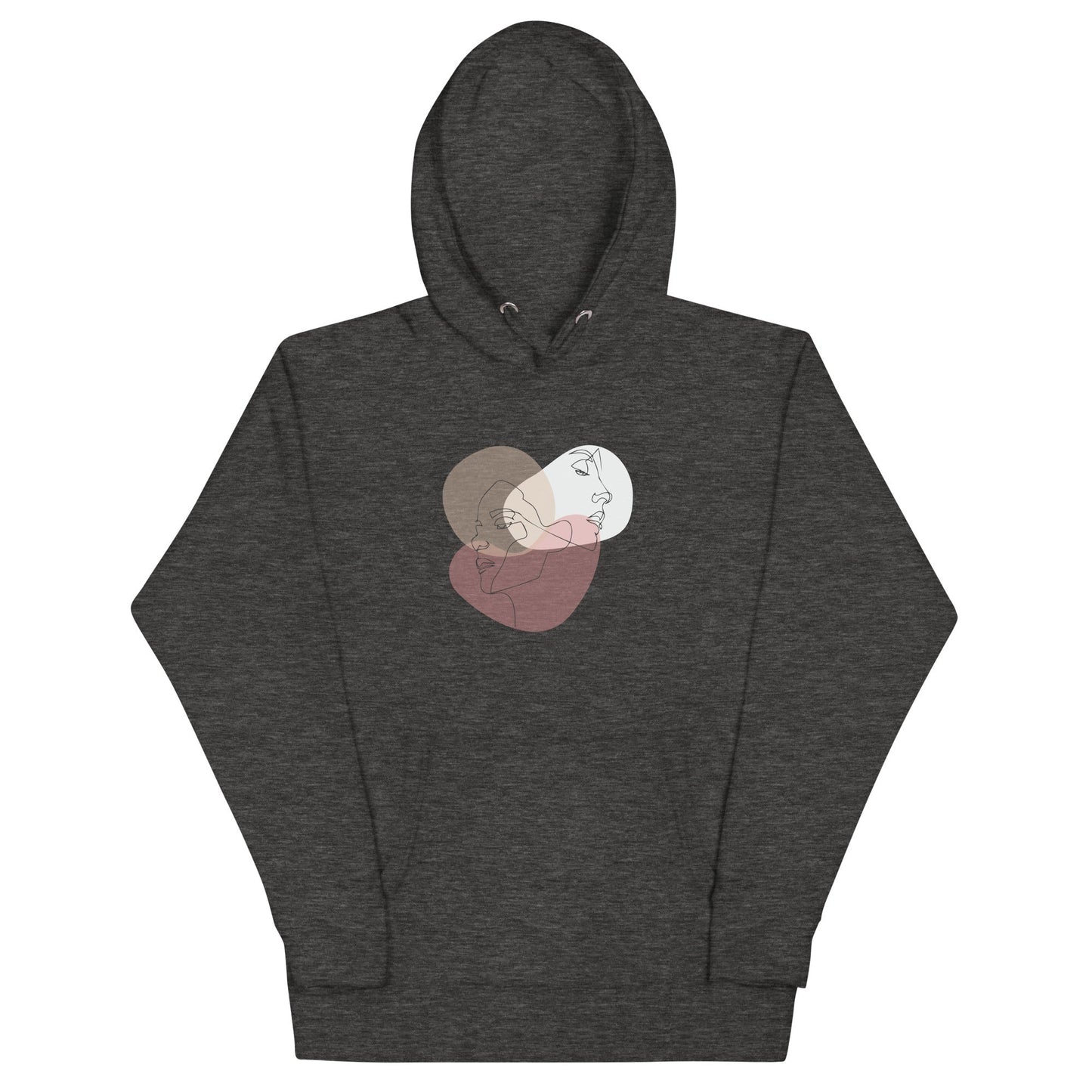 Serenity Hoodie - Left Placement by R.A. Apparel, image 5, front view, Black, size 2XL, left placement.