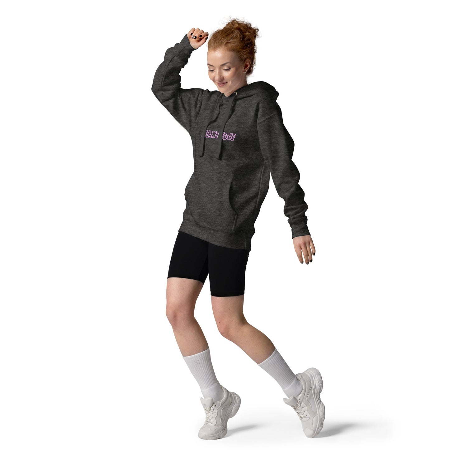 Image 7 of Navy Blazer Noir Edge Hoodie - Left Placement, size S, with Elegant Edge artwork visible in front view.