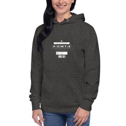 Image 27 of Vintage Black Impact Form Hoodie - Left Placement, size L, with Shape Lives artwork visible in front view.