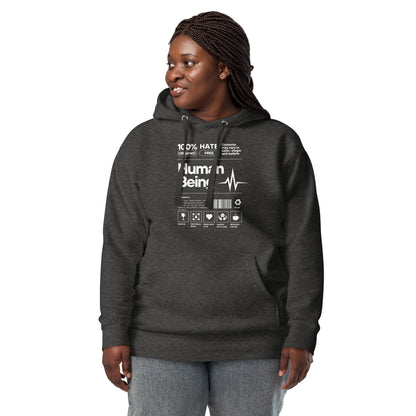 Human Form Hoodie - Left Placement product image 5 in Black, size 2XL, with front view and left placement.