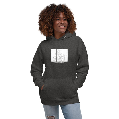Image 13 of Maroon Ever After Hoodie - Left Placement, size S, with Happily Ever After artwork visible in front view.