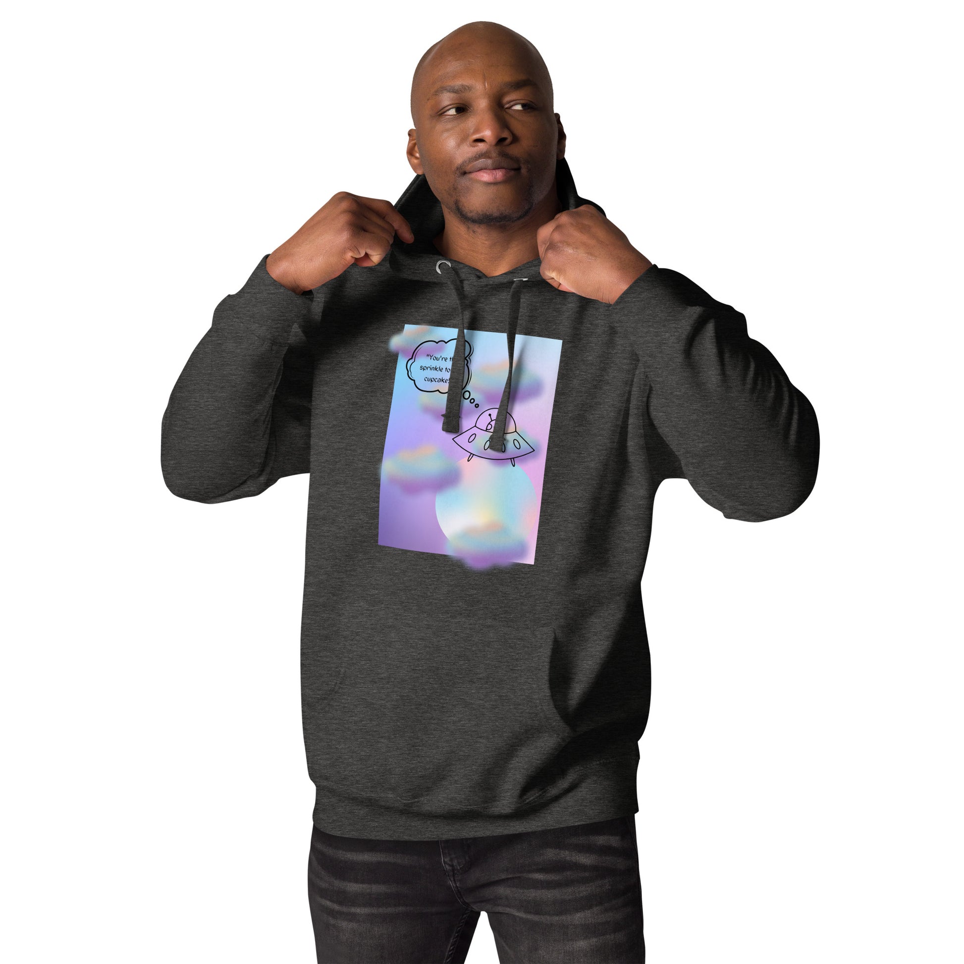 Sprinkle Theory Hoodie - Left Placement image 7: Navy Blazer version, size S with front view of the You're the Sprinkle to My Cupcake range.
