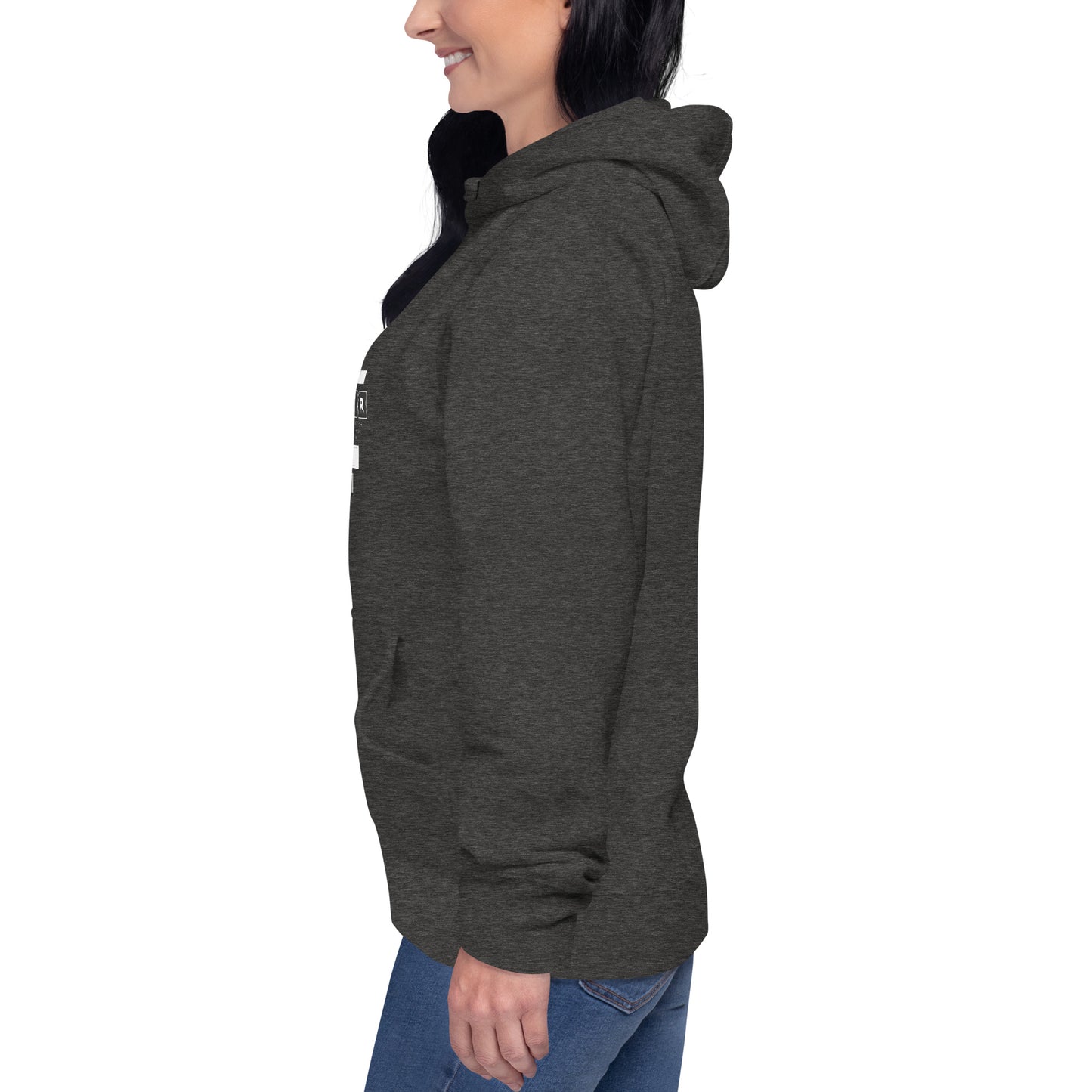 Impact Form Hoodie - Left Placement product image 29 in Vintage Black, size 2XL, with left-side angle and left placement.
