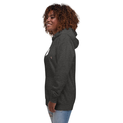 Boo Luxe Hoodie - Left Placement by R.A. Apparel, image 11, front view, left-side angle, Vintage Black, size S, left placement.
