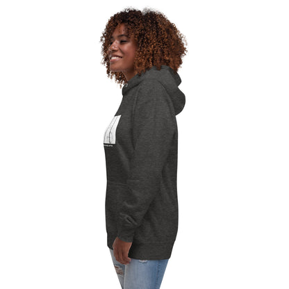 Ever After Hoodie - Left Placement image 15 in Maroon, size L, showing front view, left-side angle for the Happily Ever After design.