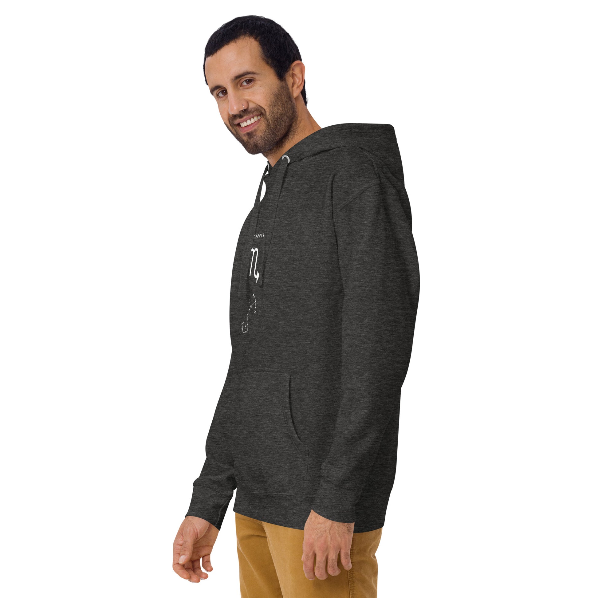 Sabletide Hoodie - Left Placement image 15: Maroon version, size 2XL with front view, left-side angle of the Scorpio range.