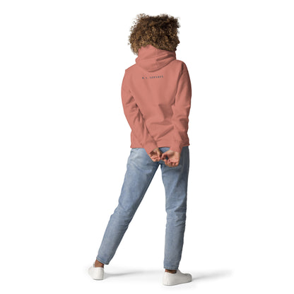 Image 11 of Navy Blazer Bellevie Hoodie - Left Placement, size 2XL, with Beautiful Life artwork visible in back view.