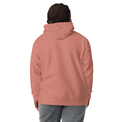 Human Form Hoodie - Left Placement product image 12 in Maroon, size M, with back view and left placement.