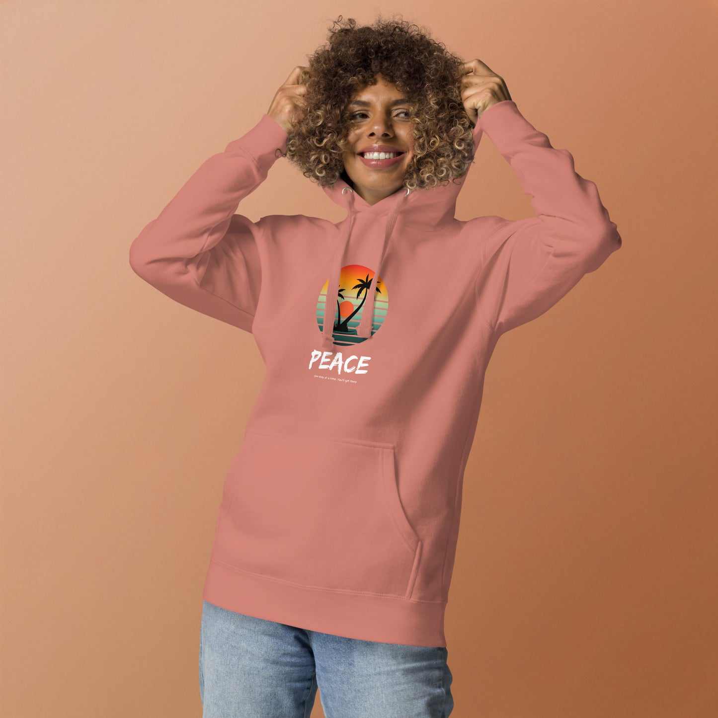 Quiet Peace Hoodie - Left Placement product image 11 in Navy Blazer, size 2XL, with front view and left placement.