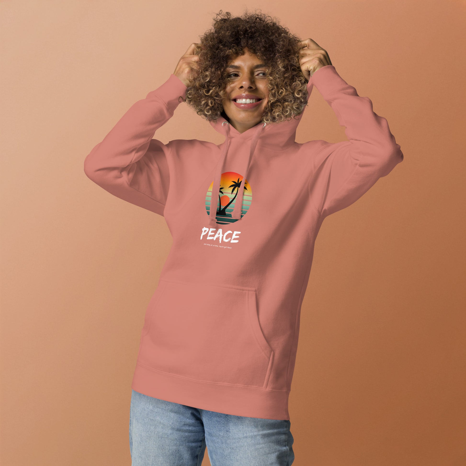 Quiet Peace Hoodie - Left Placement product image 11 in Navy Blazer, size 2XL, with front view and left placement.